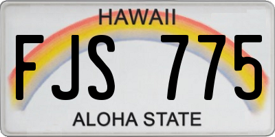 HI license plate FJS775