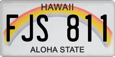HI license plate FJS811