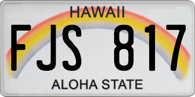HI license plate FJS817