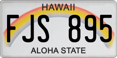 HI license plate FJS895