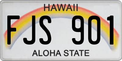 HI license plate FJS901