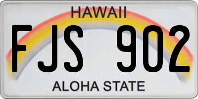 HI license plate FJS902