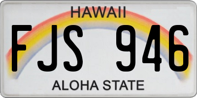 HI license plate FJS946
