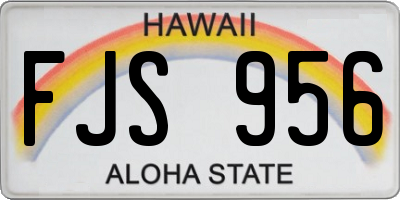 HI license plate FJS956