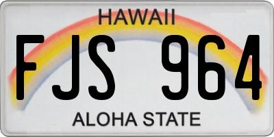 HI license plate FJS964