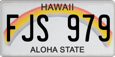 HI license plate FJS979