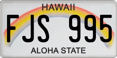 HI license plate FJS995