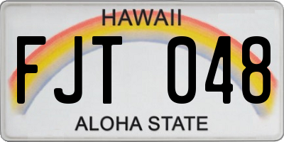 HI license plate FJT048