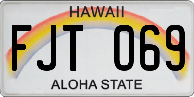 HI license plate FJT069