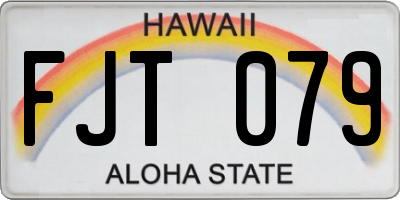 HI license plate FJT079