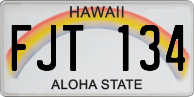 HI license plate FJT134