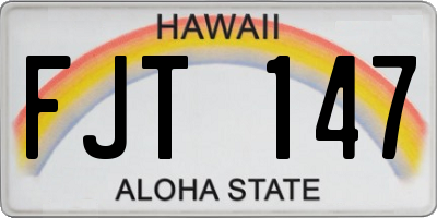 HI license plate FJT147