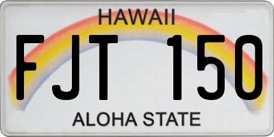 HI license plate FJT150