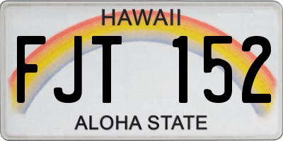 HI license plate FJT152