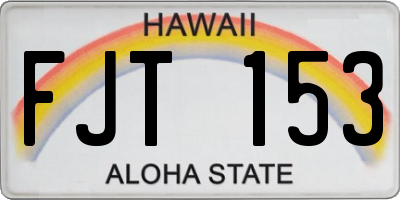 HI license plate FJT153