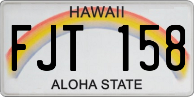 HI license plate FJT158