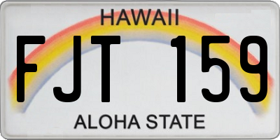 HI license plate FJT159