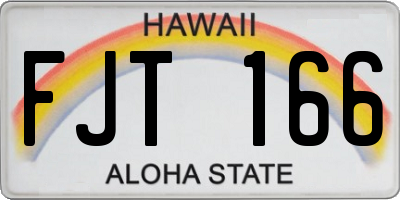 HI license plate FJT166