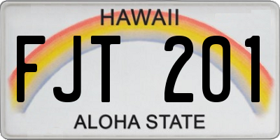 HI license plate FJT201
