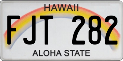 HI license plate FJT282