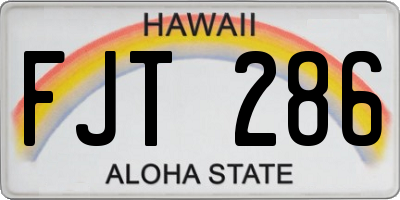 HI license plate FJT286