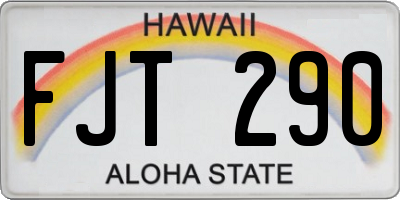 HI license plate FJT290