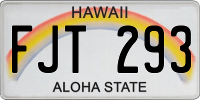 HI license plate FJT293
