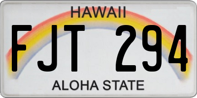 HI license plate FJT294
