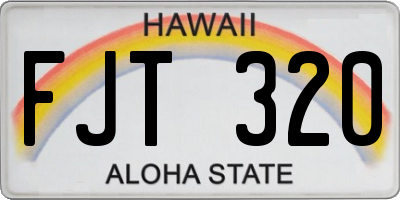 HI license plate FJT320