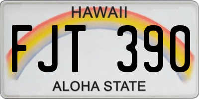 HI license plate FJT390