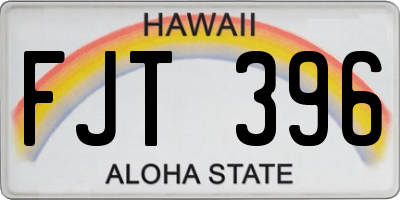 HI license plate FJT396