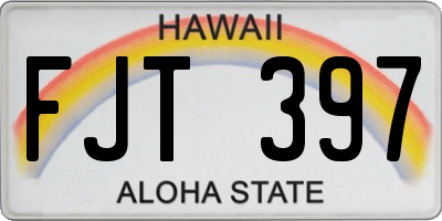 HI license plate FJT397