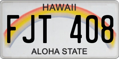 HI license plate FJT408