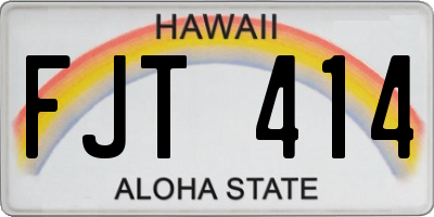 HI license plate FJT414