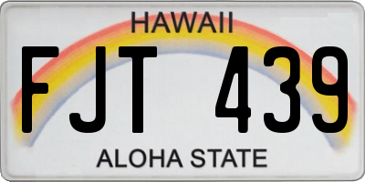 HI license plate FJT439