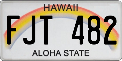 HI license plate FJT482