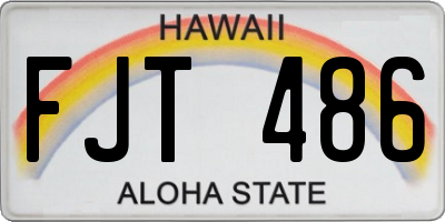 HI license plate FJT486