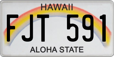 HI license plate FJT591
