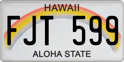 HI license plate FJT599