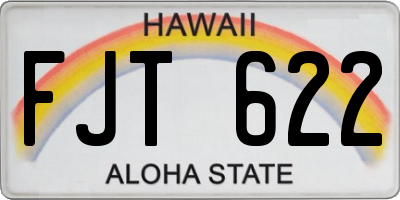 HI license plate FJT622