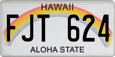 HI license plate FJT624