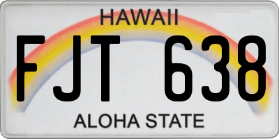 HI license plate FJT638