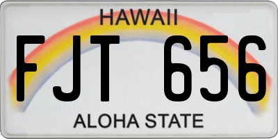 HI license plate FJT656