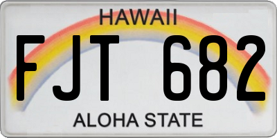 HI license plate FJT682