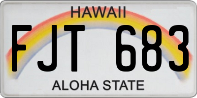 HI license plate FJT683