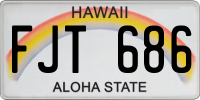 HI license plate FJT686
