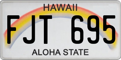 HI license plate FJT695
