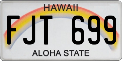 HI license plate FJT699