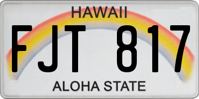 HI license plate FJT817