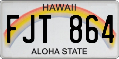 HI license plate FJT864